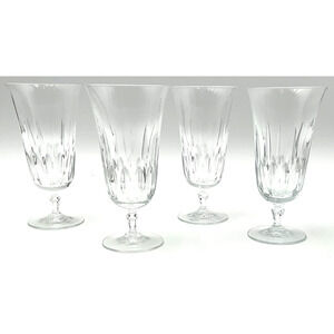 Mikasa Park Avenue Lead Crystal Iced Tea Glass Set of Four Brand New Vintage Set